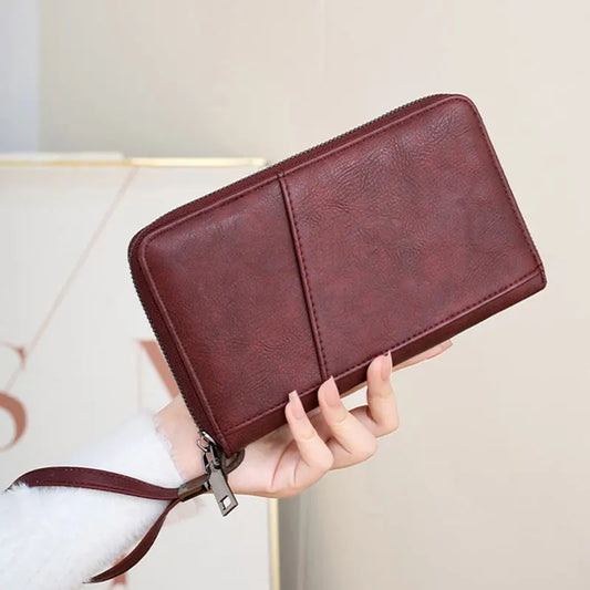 Nouveau Portefeuille de Voyage avec Clip pour Femmes et Hommes, Multifonctionnel en Cuir PU, Porte-Cartes, Anti-Vol RFID, Sac de Rangement