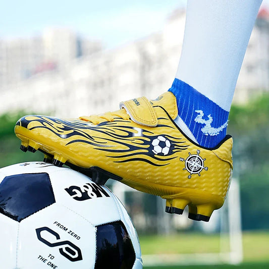 Children Soccer Shoes Kids Football Boots Cleats Boys Lightweight Training Boots Youth Outdoor Futsal Shoes Non-slip Sneakers