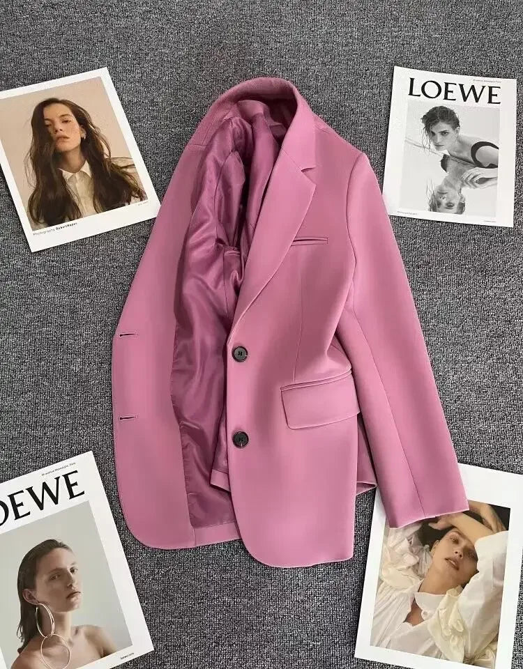 New Spring Suit 2025 Suit Jacket for Women with Small Temperament and High-end Feel Loose Casual Chic Elegant Fashion Coat Top