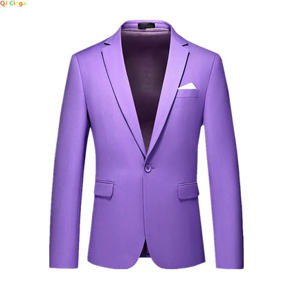 Bright Green Single Button Men's Blazer, Asian Size Slim Suit Jacket, Wedding Dress Coat, White and Black Tops.