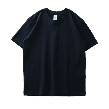 8.1Oz 230gsm Men's Pure Cotton T Shirts 2025 Summer New Oversizes Solid Color T-Shirts for Men and Women Customizable