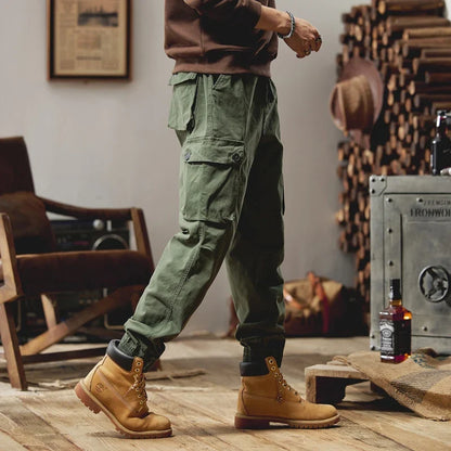 Joggers Cargo Pants Mens Casual Hip Hop Multi-Pocket Male Trousers Sweatpants Streetwear Techwear Tactical Khaki Pants BLW9106