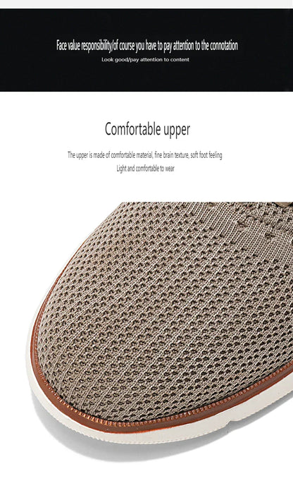 Large Size Comfortable Men's Shoes Light Fashion Casual Sports Shoes Breathable Flying Mesh Top Loafers