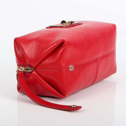 Fashion Trend Women Genuine Real Leather Underarm Bag Female Small Pouch Bag Lady Cosmetic Bags Make Up Beauty Bagsr