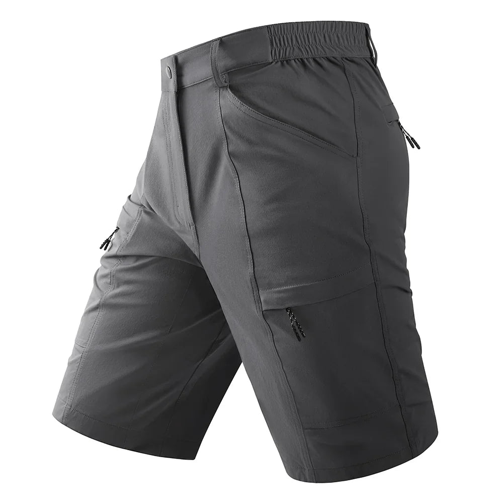Waterproof Cargo Shorts Men's Summer Quick Dry Hiking Shorts Outdoor Multi-pockets Camping Training Work Shorts Man