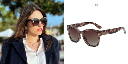 Fashion Original Thick Butterfly Frame Polarized Sunglasses for Women Chunky Uv400 Protection Shade Cat Eye Sun Glasses