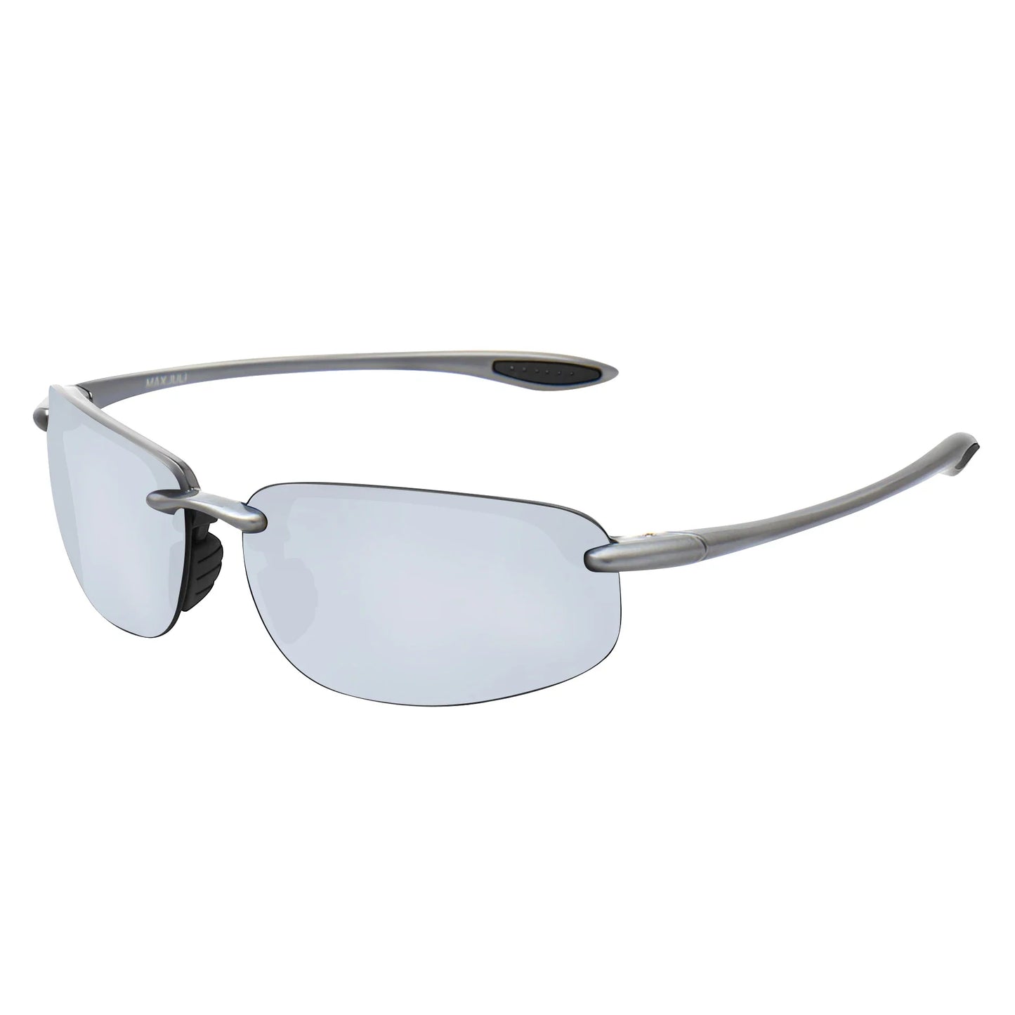 Rimless Polarized Sports Sunglasses Men&Women Tr90 Frame for Running Fishing Baseball Driving （8001）