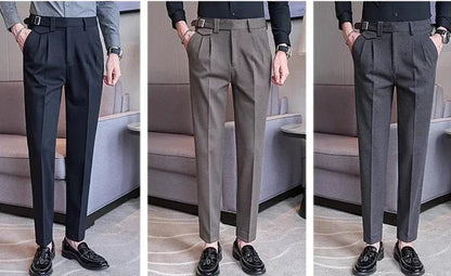 Yellow Men's Suit Pants, Fashion Slim Dress Trousers ,White Black Blue Green Pantalones Hombre Fall/Winter Male Pant, 2025 New