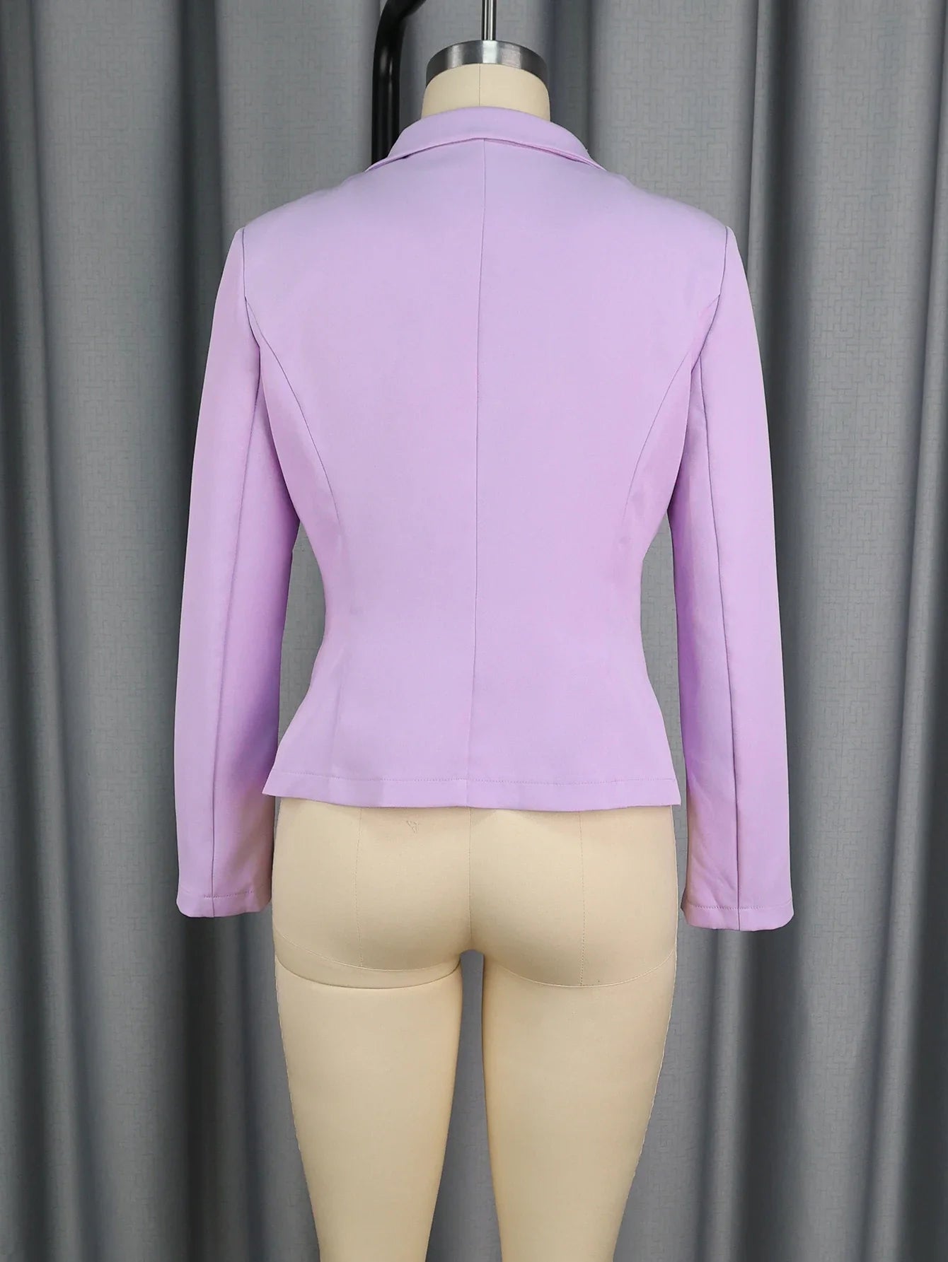 Stylish Lavender Women Office Blazer with Removable Bow Long Sleeve Suit Jacket Autumn Winter Wedding Guest Evening Party Outfit
