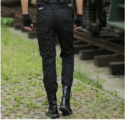 Men's Fashion Outdoor Hiking Overalls Pants Camouflage Tactical Pants Hunting Uniform Fighting Multi-Pocket Trousers