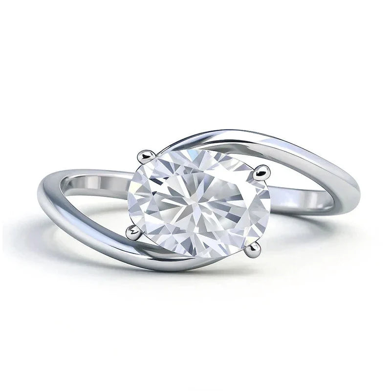 GRA Certified D VVS1 Pear Cut Moissanite Rings for Women 6x8mm Lab Diamond S925 Sterling Sliver Wedding Engagement Ring