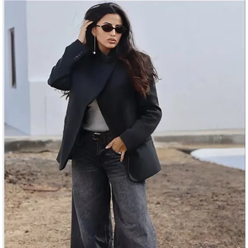 Tidalyf Women's Spring New Blazers & Jackets 2026 Fashion Retro Elegant Office Blazers Unique Youth Comfortable Street Jackets