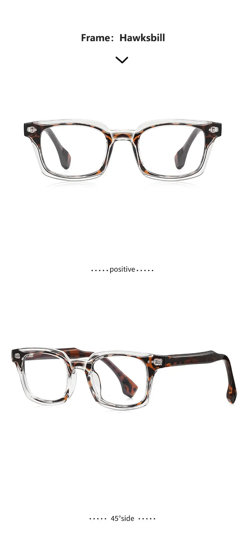 Personalized Fashion New Geometric Square Design Men's Anti-blue Light Reading Glasses Can Be Customized Prescription