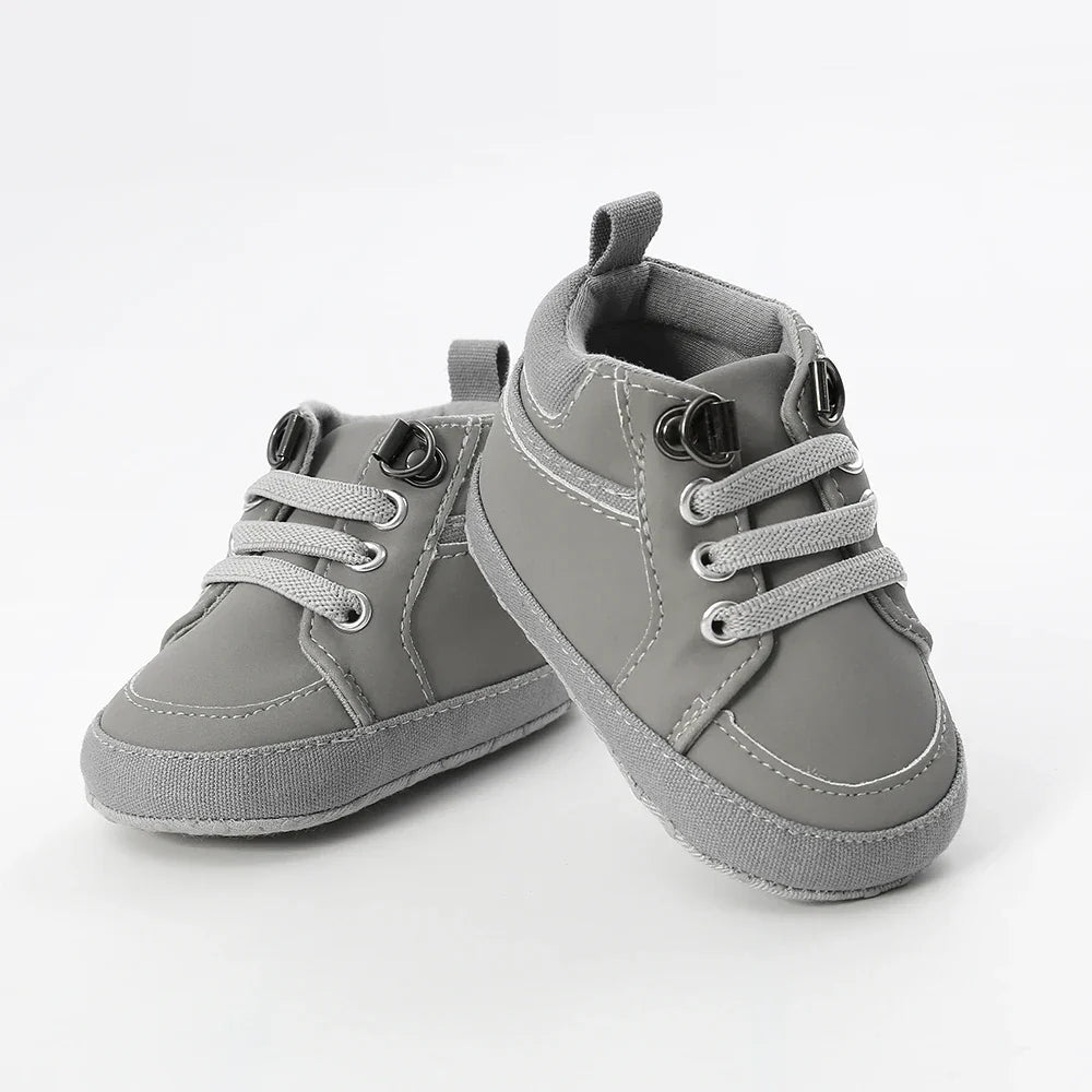 Baby Sneakers Infant Boys Girls Sports Shoes Toddler Casual Cotton Sole Anti-slip PU First Walkers Crawl Crib Basketball Shoes