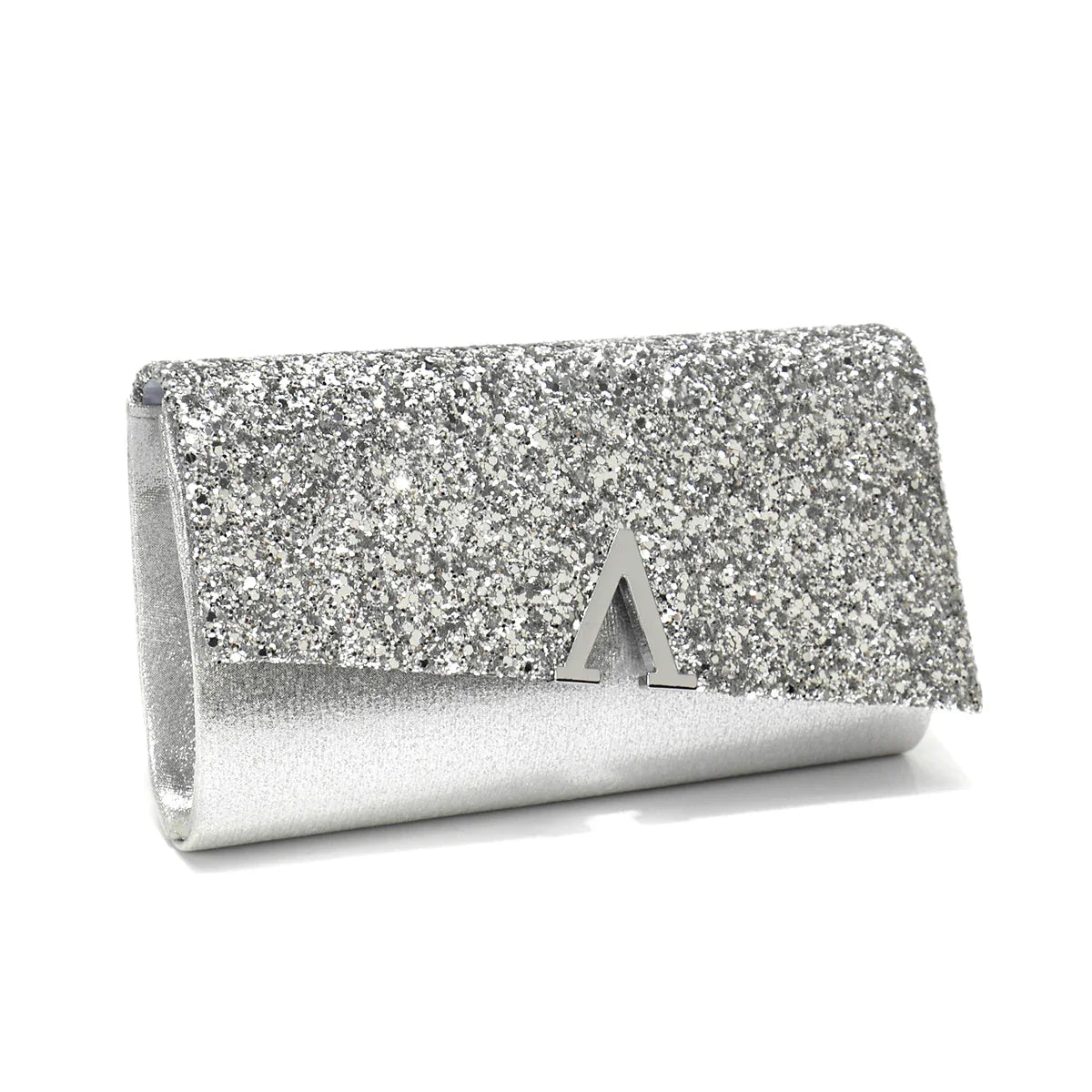 V Design Metal Chain Glamorous Design Evening Bags Envelope Shaped Sequins Handbags For Prom Dinner Wedding Banquet Purse