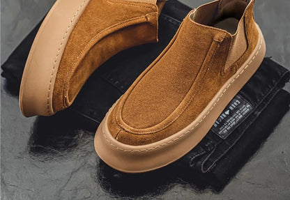 Male Chelsea Shoes Spring Autumn High Cut Platform Men's Booties Boots Classic New Size 44 Trendy 2025 Quality Hot Selling Cheap