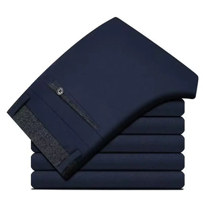 Black Suit Pants for Men Spring and Autumn Stretchy and Non-Ironing Office Trousers Slim Fit Formal Pants for Men Dress Pants