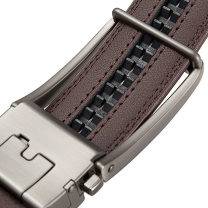 Men's Leather Belts Fashion Automatic Buckle Cowskin Male Belts Luxury Designer Black Brown 3.5cm