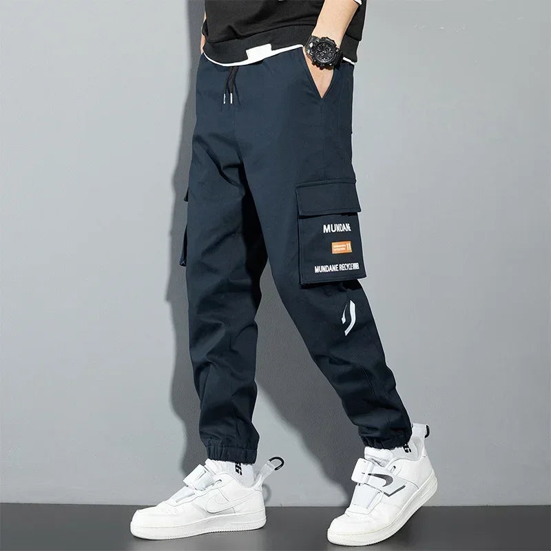 New Korean Fashion Style Casual Pants Men Cotton Cargo Trousers Male Plus Size Camouflage Streetwear Y2K Harem Jogger Camo Trend
