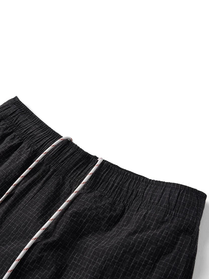 2026 Summer New Lightweight 100gsm Fabric Shorts Men Drawstring Elastic Waist Oversize Casual Outdoor Beach Shorts