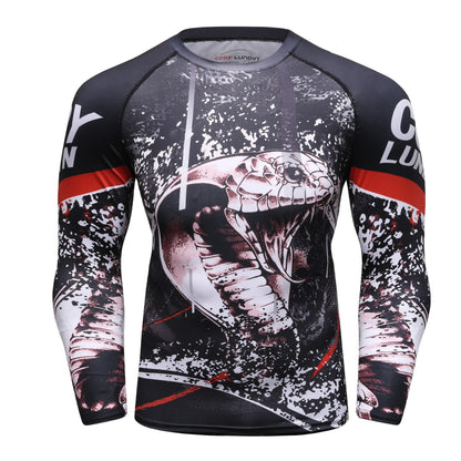 Cody Men Grappling Wear Jiu Jitsu Gi Rashguard BJJ Boxing T-shirts UPF 50+ Male Athletic Running Blouses Compression Gym Tees