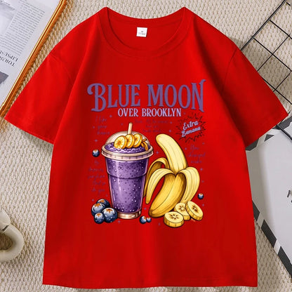 Blue Moon Over Brooklyn T Shirt Men Women Heated Rivalry Extra Banana Smoothie Tshirt Romance Book Movie T-shirt Men's Clothing