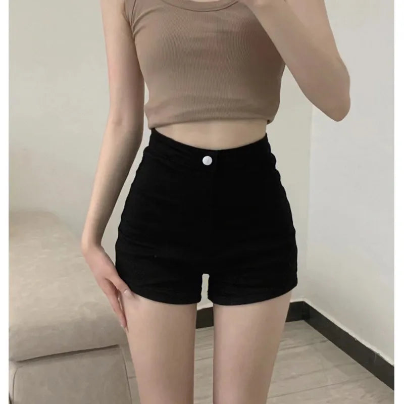 2024 New Running Shorts High Waist Denim Shorts Women Summer Korean Fashion Loose Jeans Sexy Wide-leg Pants Stylish Denim Short