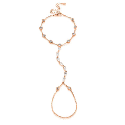3mm Moissanite Finger Bracelets for Women 15-21cm Adjustable Chain GRA Certified s925 Sterling Silver Bubble Bracelet