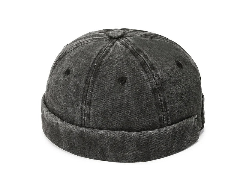 Hatsmen's Four Seasons Denim Cloth Gua Skin Hat, Street Bare Panel, Landlord Hat, Personality Fashion, Retro Outdoor Trend