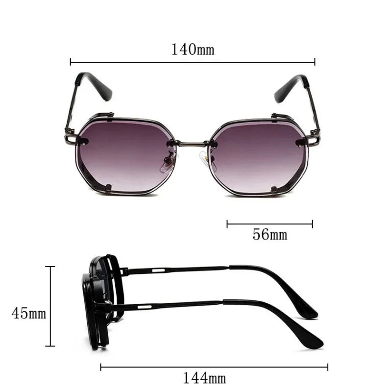 Punk Sunglasses For Men Vintage Steampunk Sunglasses Women Trendy Luxe Square Fashion Glasses Dropshipping Gafas De Sol Hombre