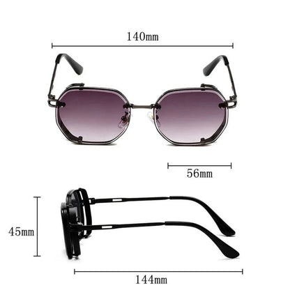 Punk Sunglasses For Men Vintage Steampunk Sunglasses Women Trendy Luxe Square Fashion Glasses Dropshipping Gafas De Sol Hombre