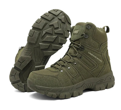 Men Hunting Hiking Shoes Brand Tactical Boots Waterproof Lace Up Desert Unisex Size Plus Army Boots Motorcycle Climbing Shoes