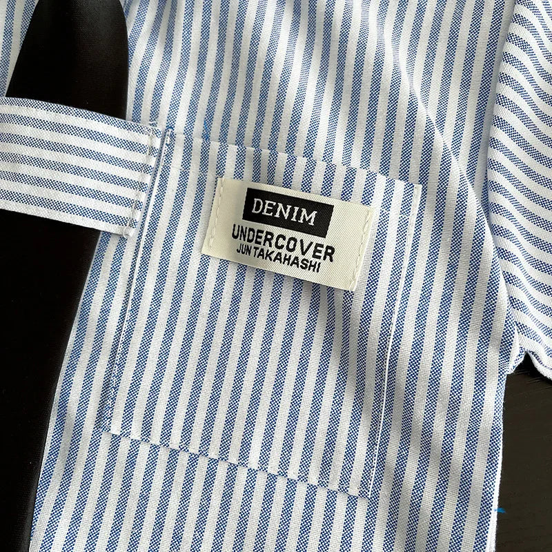 New Toddler Summer Baby Boys/Girls Clothes Suits Children Pinstripe Shirt with Tie Shorts 2Pcs/Set Infant Kids Fashion Outfits