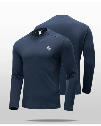 Autumn High Quality Men's Running Fitness Outdoor Sportswear Long Sleeve T-Shirt Business Casual Breathable Base Shirt Top