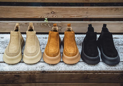 Male Chelsea Shoes Spring Autumn High Cut Platform Men's Booties Boots Classic New Size 44 Trendy 2025 Quality Hot Selling Cheap