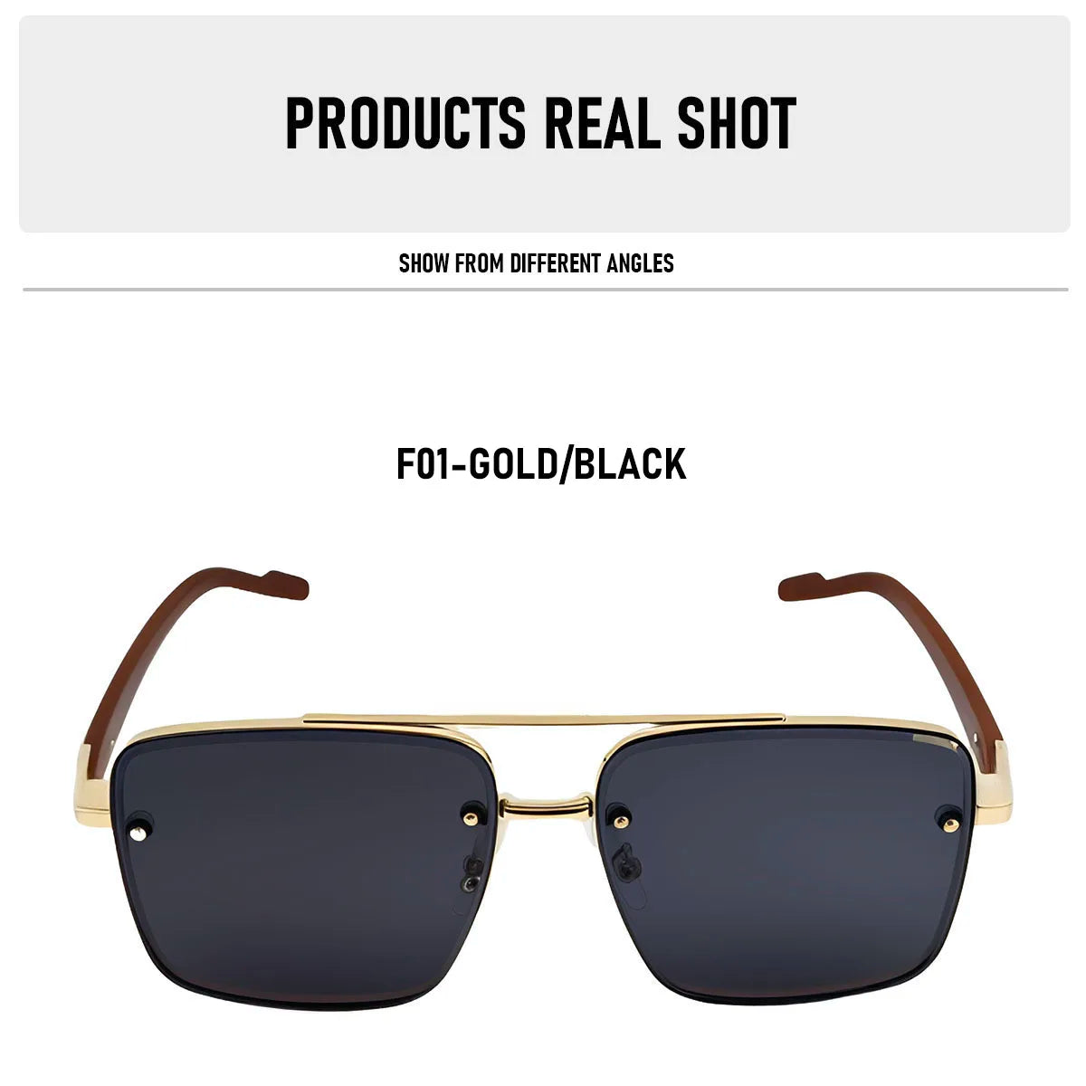 UV400 Protection Square Sunglasses Women Trendy Beach Vacation Brand Design Wooden Vintage Retro Sunglass Men Fashion Glasses