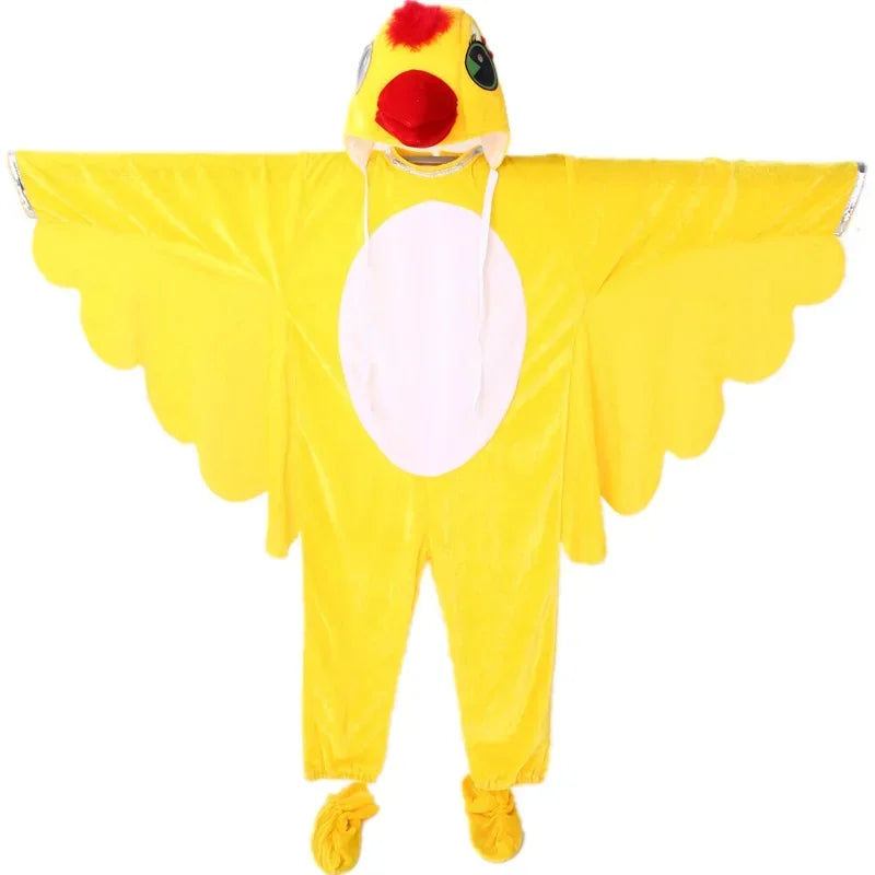 Kids Adults  Animal Bird Oriole Parrot Swallow Eagle Woodpecker Cosplay  Fancy Dress Jumpsuit Costume Gifts Set Halloween