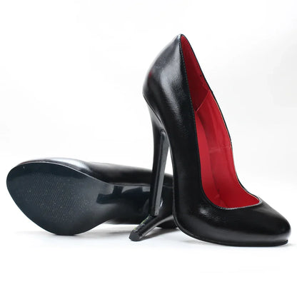 5.5Inch Stiletto Ultra High Unisex oldhollywood Vintagefashion Round Toe Pump Plus Size Shoes