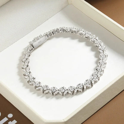 D Color Butterfly Shape Moissanite Tennis Bracelet For Women Man S925 Sterling Silver Sparkling Hand Chain Fine Jewelry