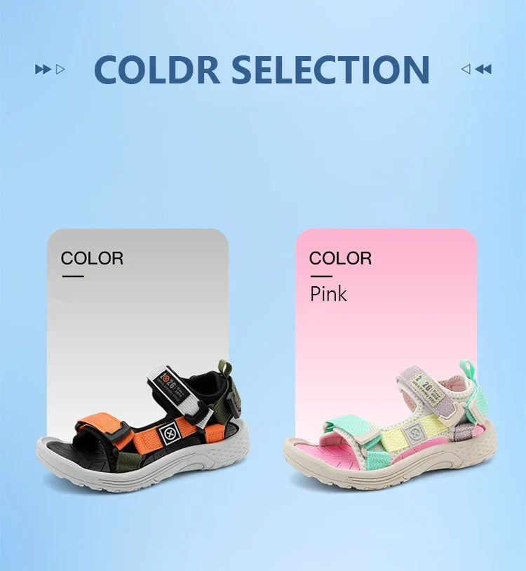 Children's Sandals Boys Girls Breathable Summer Sport for Outdoor Beach Shoes Open-Toe Comfortable Walking Sandalies Size 30-38