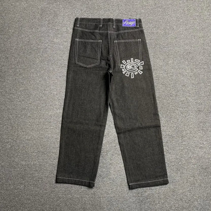 New Always Jeans High quality Printed Embroidery Straight Jeans Black Pants Men Jeans Printing Trend Street Wear AlwaysJeans Men