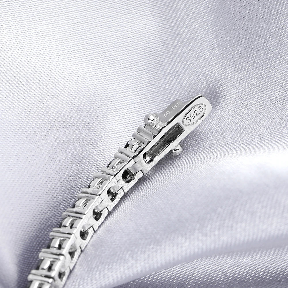 GRA Certified Full 3/4/5/6.5MM Black Moissanite Tennis Bracelet for Men Women S925 Silver Plated 18K Black Gold Bracelets