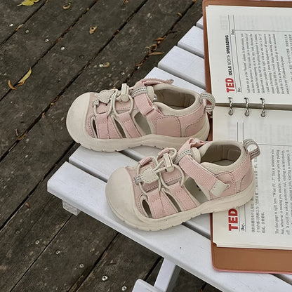 Children Mountain Functional Outdoor Breathable Sports Sandals Summer Baby Candy Color Anti-kick Sandals Boys Girls Beach Shoes