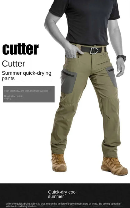 Summer Quick Drying Tactical Pants Men Outdoor Lightweight Thin Breathable Climbing Sport Hiking Pants Casual Work Trousers