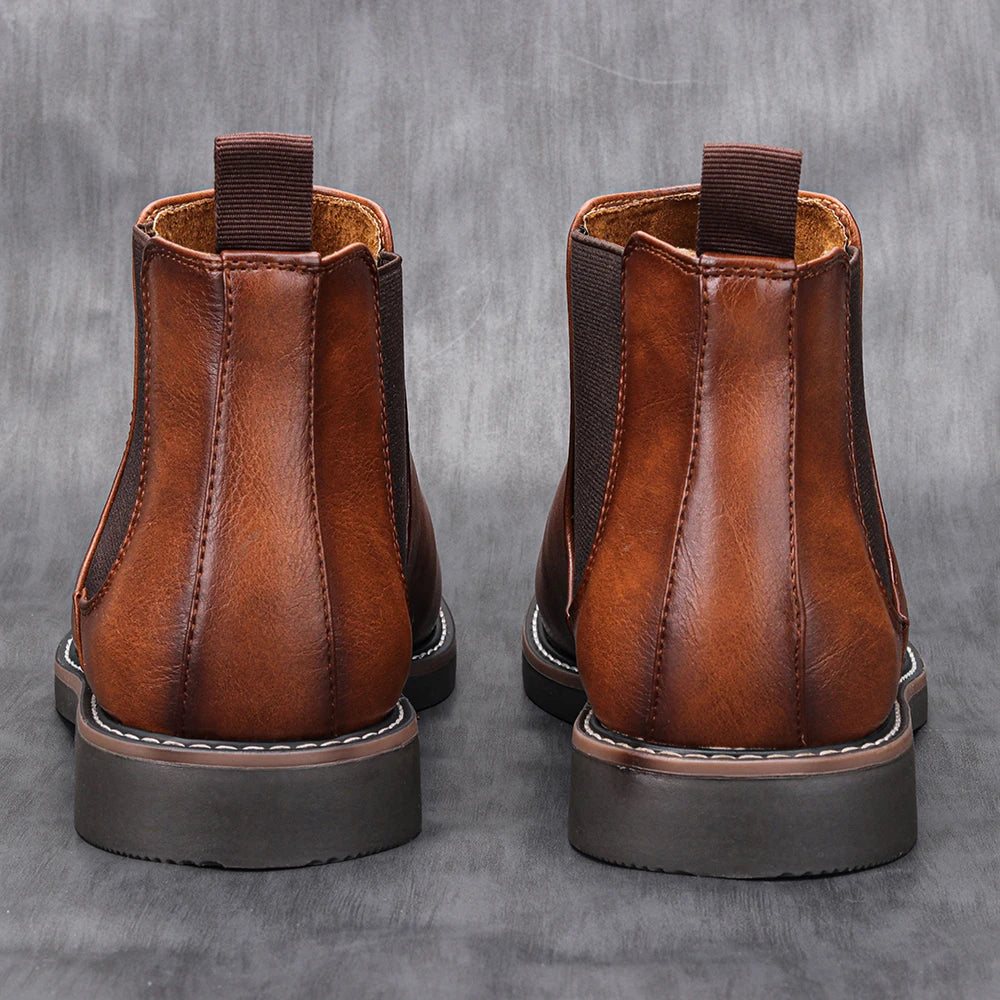 40~46 Men Chelsea Boots Brand Retro Comfortable Fashion Men Boots