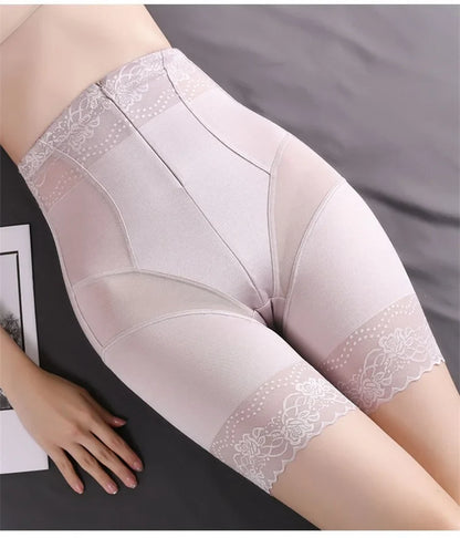 Zipper Tummy Control Panties High Waist Shapewear Brief Shorts Body Shaper Butt Lifting Silky Stretchy Fabric Seamless