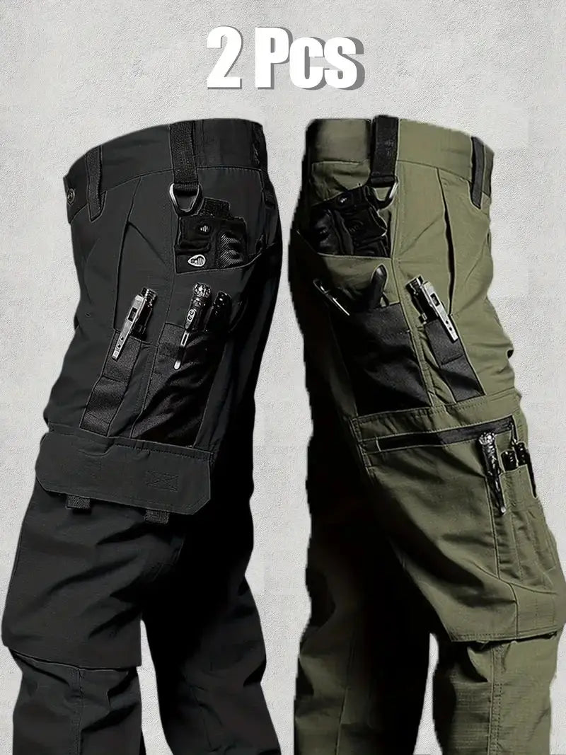 New Tactical Work Pants Men Casual Outdoor Waterproof Cargo Trousers 2/1Pcs Multi-pocket Wear-Resistant Outdoor Training Trouser