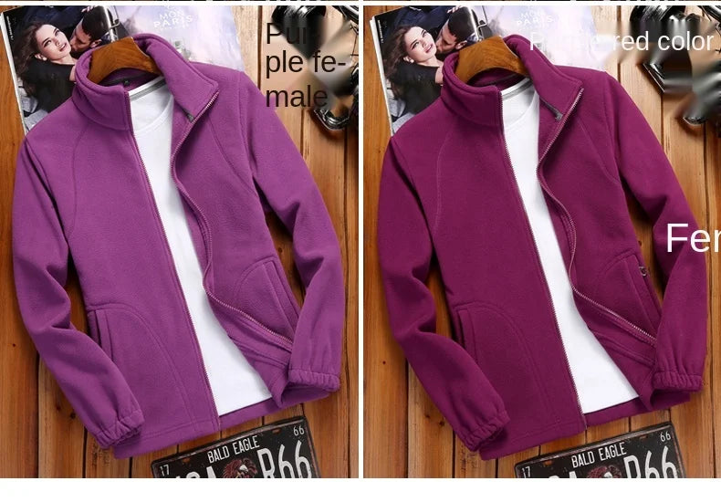 2023 New Winter Women's Zipper Cardigan Sweatershirt Warm Coral Fleece Jacket Ladies Outdoor Running Polar Fleece Coat Clothes