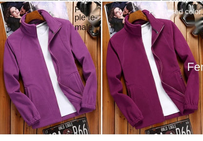2023 New Winter Women's Zipper Cardigan Sweatershirt Warm Coral Fleece Jacket Ladies Outdoor Running Polar Fleece Coat Clothes