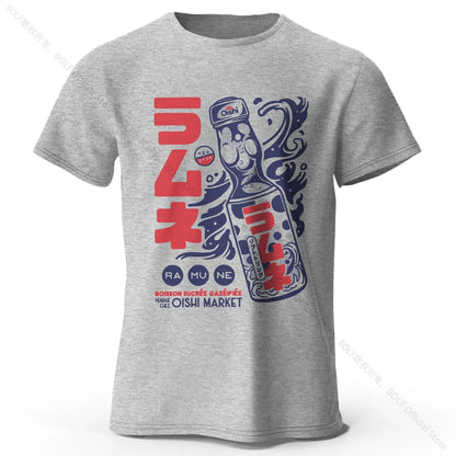 Men's Anime Character Printed 100% Cotton T-Shirt, Soft Fabric Round Neck Short Sleeve Tee, Unisex Harajuku